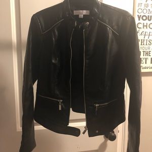 Black faux leather New York & Co. jacket